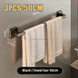 No-Drill Wall Mounted Aluminum Towel Rack for Bathroom & Kitchen Horizontal Bar 50-60 cm (19.7-23.6 in)