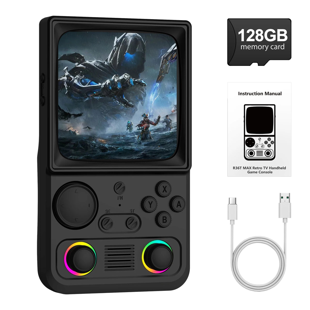 AISLPC RG40 MAX Retro Handheld Game Console - Hall Effect Joysticks, 22000+ Games, 4.0" IPS, EmuELEC, Wi-Fi, 64/128GB