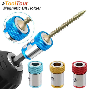 Magnetic Bit Holder Ring 1/4-Inch (6.35mm) Alloy Screwdriver Bit Magnetizer