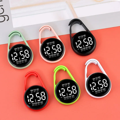 LED Hanging Digital Pocket Watch with Night Light Touch Control Pendant Clock