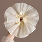 1/3PCS Polka Dot Satin Scrunchies – Large Ruffled Hair Bands for Women, Black & White Elegant Hair Ties