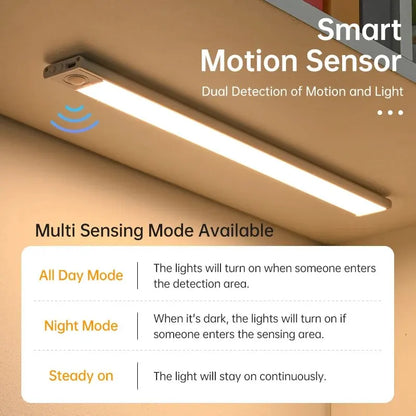 Rechargeable Motion Sensor LED Night Light Rectangle 50cm (19.7 in) Emergency Light