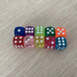 10PCS/Lot Dice Colorful Transparent Acrylic 6 Sided Dice   Club/Party/Family Games