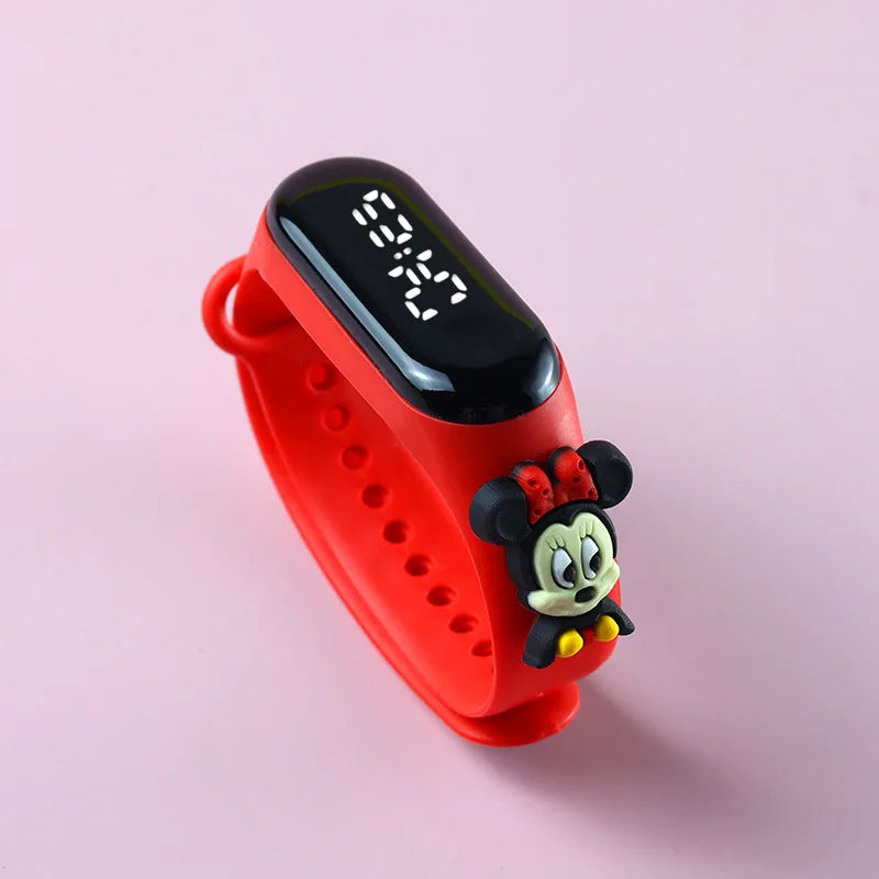 Kids LED Touch Sports Watch – Silicone Digital Bracelet, 45mm Waterproof (5ATM) Cartoon Character Design for Girls & Boys