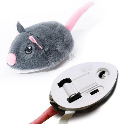 Motorized Interactive Plush Mouse Cat Toy - Fast-Moving Electronic Pet Toy for Cats