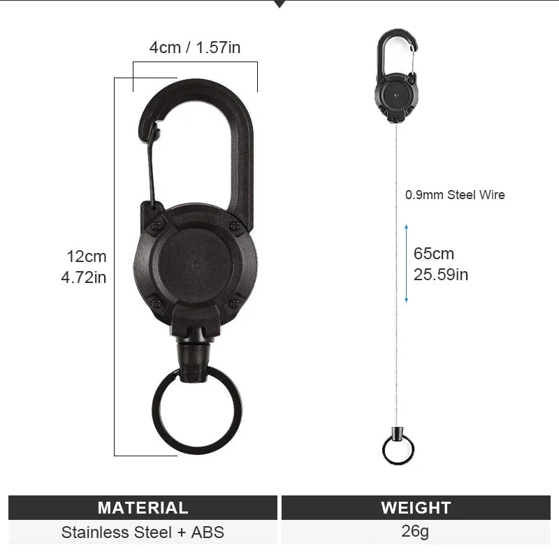 Fishing Line Scissors Keychain - Serrated Stainless Steel Blade, Titanium-Coated Corrosion-Resistant, Blunt Tip (9.5 x 6.27 cm / 3.74 x 2.47 in)