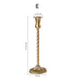 3-Piece Brass Gold Candlestick Holder Set 5.9/7.3/9.3 in (15/18.5/23.5 cm) Taper Candle Stands for Wedding & Home Decor