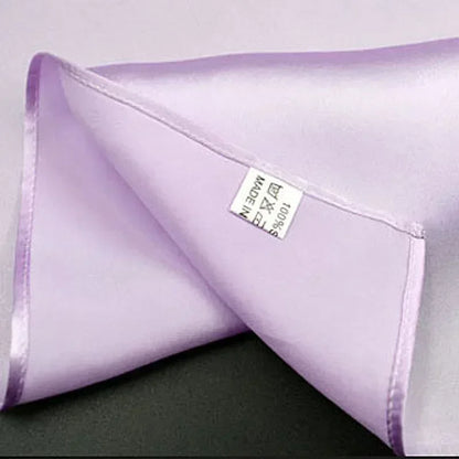 100% Mulberry Silk Men's Pocket Square 35cm (13.8in) Solid Tatting Handkerchief