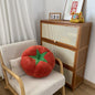Thick Round Memory Seat Cushion - Tomato Persimmon Mushroom Shaped Decorative Pillow for Window Seat & Bedroom