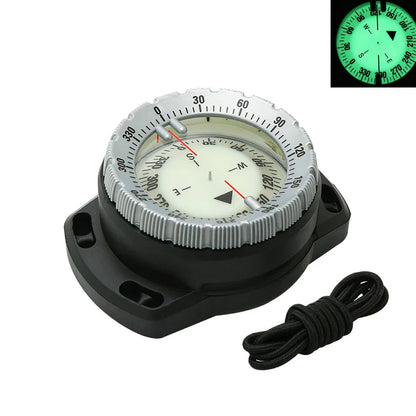 50M Luminous Dive Wrist Compass Waterproof Underwater Navigation with Elastic Cord