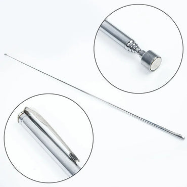 Telescopic Magnetic Pickup Tool 5.5-20.9 in (14-53 cm) Retractable Pocket-Clip Magnet Rod