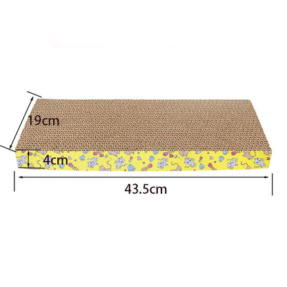 Corrugated Cardboard Cat Scratcher – Double-Sided Catnip Scratch Board for Sofa, Bed & Cushion