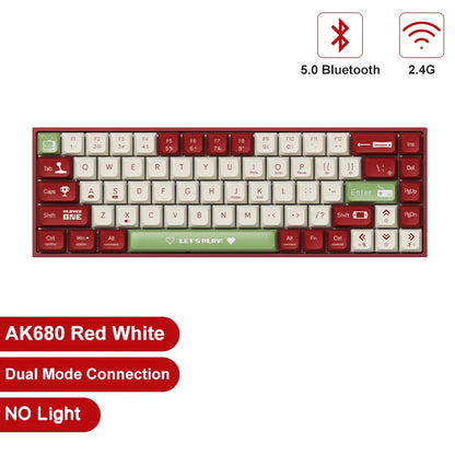 68-Key Compact Mechanical Gaming Keyboard — Hot-Swap ABS Keycaps, Wired / 2.4G Wireless / Bluetooth