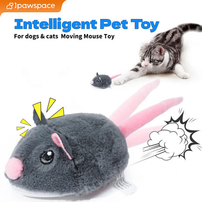 Motorized Interactive Plush Mouse Cat Toy - Fast-Moving Electronic Pet Toy for Cats