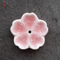 Cherry Blossom Ceramic Incense Burner Sakura Incense Stick Holder Aromatherapy Censer Home & Office Decor