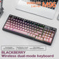 96-Key Bluetooth & 2.4G Wireless Gaming Keyboard with Smart Screen, RGB Backlight, Ergonomic PBT Keycaps — Multi-Device for PC Laptop Tablet
