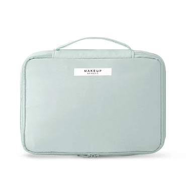 Portable Large-Capacity Women's Travel Makeup & Toiletry Bag - 3D Structured Cosmetic Organizer with Zipper