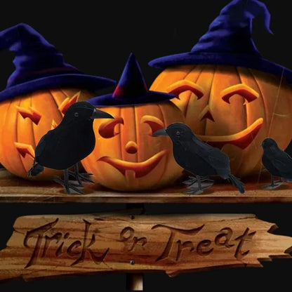 Artificial Crow Halloween Decoration, Feather Prop
