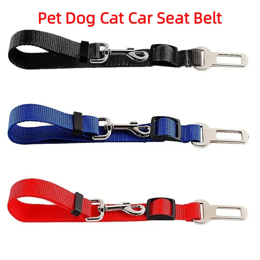 Adjustable Pet Car Seat Belt Harness for Dogs & Cats – Breakaway Travel Leash Restraint
