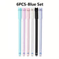 4/6/12-Pack Kawaii Cat Erasable Gel Pens 0.5mm Black & Blue Ink Refillable Cute School & Office Stationery