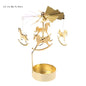 Rotary Spinning Tea Light Candle Holder Metal Tabletop Stand for Wedding and Home Decor, 3.15 x 5.12 in (8 x 13 cm)