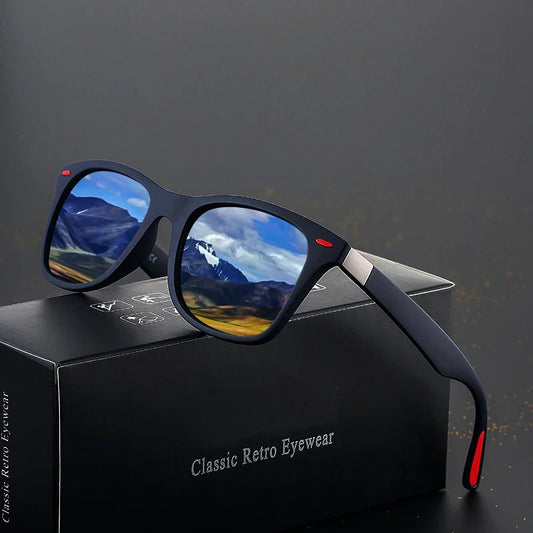 Retro Rectangle Sunglasses UV400 – Vintage Driver Sport Shades for Men & Women
