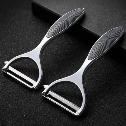Stainless Steel Vegetable Peeler – Multi-Function Julienne, Serrated & Straight Blades for Potatoes, Carrots & Fruit