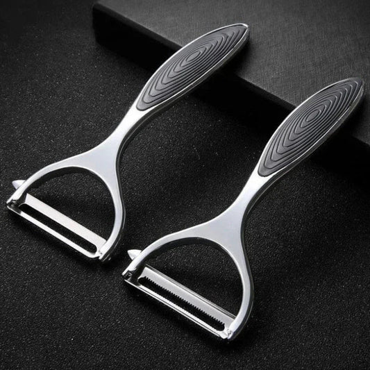 Stainless Steel Vegetable Peeler – Multi-Function Julienne, Serrated & Straight Blades for Potatoes, Carrots & Fruit