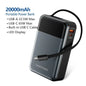 20000mAh 65W PD Power Bank with Built-in USB-C Cable, Portable Fast Charger for Laptops, Phones & Tablets