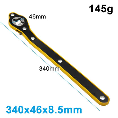 Universal Car Jack Crank Handle Set — 2-Piece Labor-Saving Ratchet Wrench & Cross Handle Accessories
