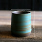 Hand-Painted Crackle Glaze Stoneware Mug, Vintage Ceramic Coffee & Tea Cup, Dishwasher Safe Gift
