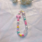 Colorful Macaron Bead Phone Lanyard Wrist Strap - Anti-Lost Short Handheld Mobile Chain for Women