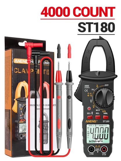 Digital AC Clamp Meter 4000 Counts Multimeter – AC/DC Voltage & Current Tester with NCV, Capacitance, Frequency, Ohms