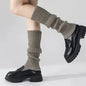 Women's Bare Heel Leg Warmers 40cm (15.7in) Knit Acrylic Boot Cuffs, Japanese Lolita Long Crochet Socks, 1 Pair