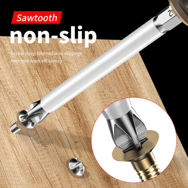 6-Piece Magnetic Phillips Screwdriver Bit Set — S2 Alloy 1/4 in (6.35 mm) Hex Shank for Electric Screwdrivers & Drills