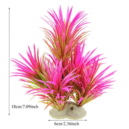 Artificial Aquarium Plants — Plastic Underwater Decorations for Fish Tanks, Realistic Aquarium Decor