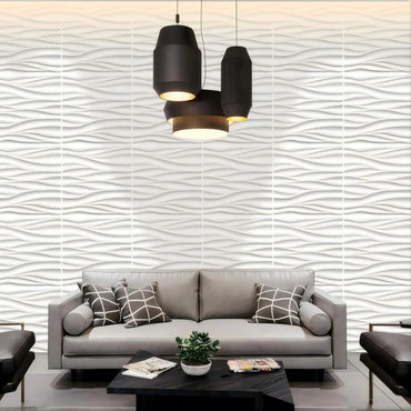 30x30cm Three-dimensional Wave Wall Panels Interior Wall Decor Paintable Wallpaper 3D Wall Decor Covering Panels For Living Room