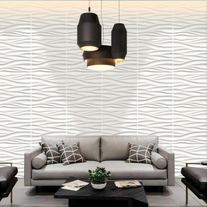 30x30cm Three-dimensional Wave Wall Panels Interior Wall Decor Paintable Wallpaper 3D Wall Decor Covering Panels For Living Room