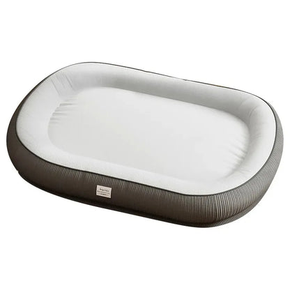 Breathable Machine-Washable Dog Bed - Plush Pet Bed for Puppies and Dogs, Solid Pattern