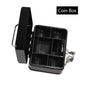 Portable Mini Steel Cash Box with Lock – Coin & Jewelry Safe with Removable Tray, 4.88 x 3.90 x 2.36 in (12.4 x 9.9 x 6 cm)