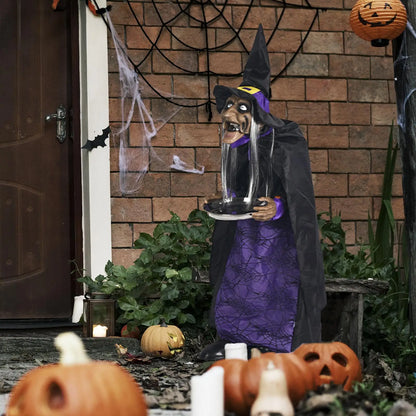 Interactive Halloween Butler Prop with Glowing Eyes