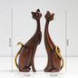 Home Decor Nordic Graffiti Art Oil Painting Cat Decoration Resin Abstract Ornament Figurines Bedroom Desktop Porch Cat Sculpture