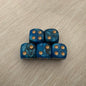 5pcs/set Two Colors Dice Puzzle Board Game Accessory  6 Sided Point Dice Funny Game 16mm