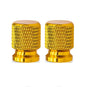 Aluminum Tire Valve Stem Caps 16 x 12mm (0.63 x 0.47 in) Universal 8mm Thread - Metal Valve Caps for Car Bike SUV Truck