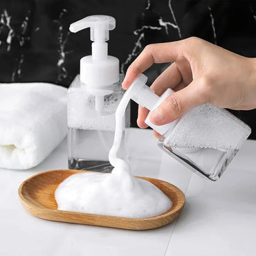 Foaming Pump Bottle Dispenser - 250 ml (8.5 fl oz) & 450 ml (15.2 fl oz), Portable Foam Soap Dispenser for Travel & Bathroom, Pack of 1-4