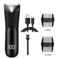 Men's Groin & Body Hair Trimmer Electric Wet and Dry Shaver with Stainless Steel Blade and 2 Guard Combs