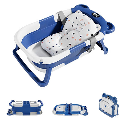 Portable Collapsible Baby Bathtub with Thermometer