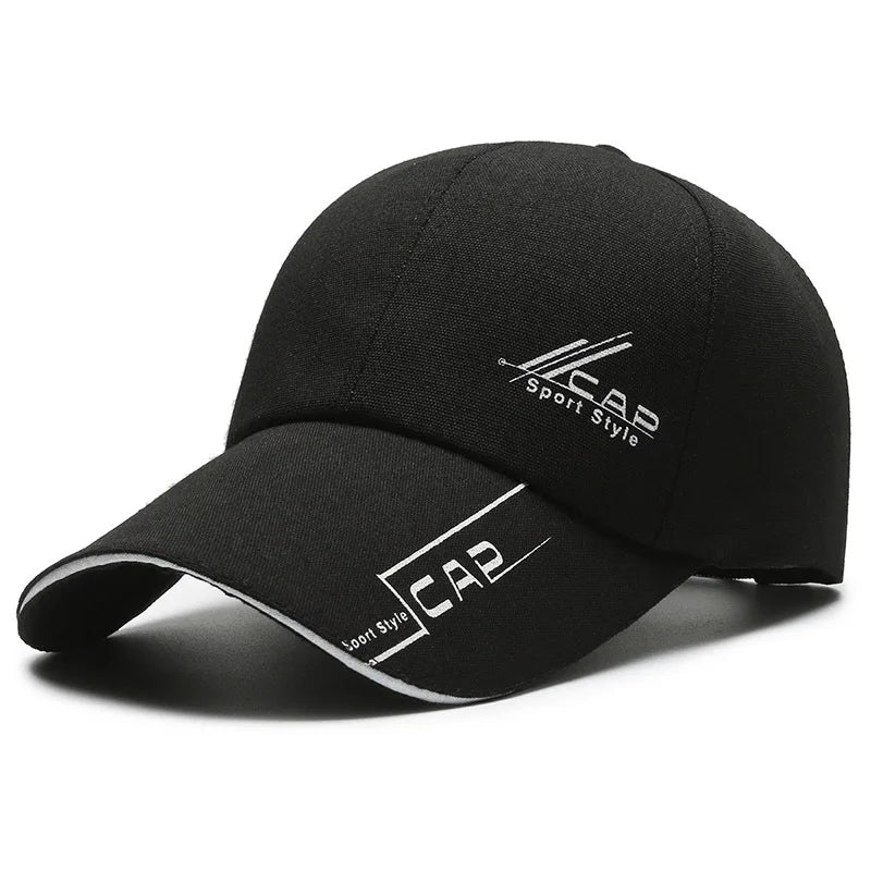 Unisex Long-Brim Sun Baseball Cap – Summer Fishing & Outdoor Shade Hat