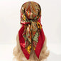 Satin Square Scarf – Elegant 2025 Print Hijab, Shawl & Hair Wrap