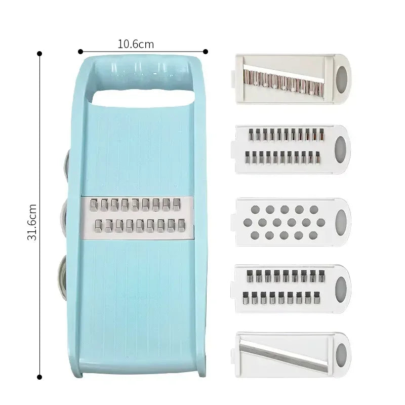 7-in-1 Mandoline Slicer for Kitchen – Adjustable Vegetable, Potato & Cheese Grater